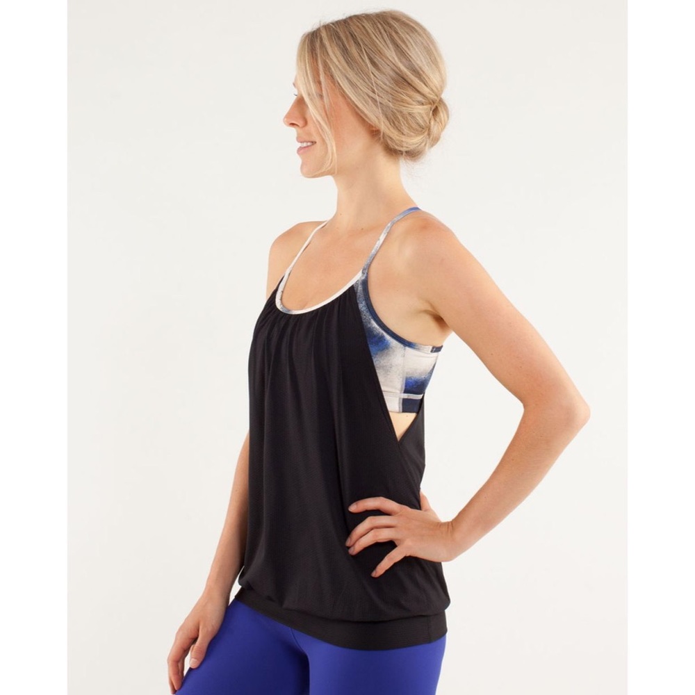Lululemon • Black & Purple Tie Dye No Limits Tank